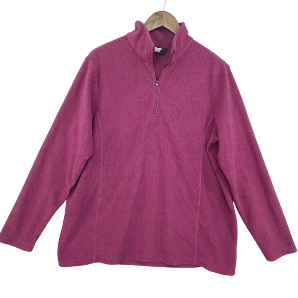 Lands End Women's XL Quarter-Zip Fleece Pullover Top 12CT - Picture 1 of 7